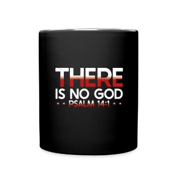Verset biblique Il n’y a pas de Dieu Psaume 14.1 Chrétien - Mug uni - noir - Devant