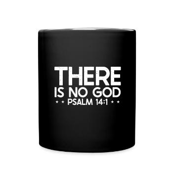 Verset biblique Il n’y a pas de Dieu Psaume 14.1 Chrétien - Mug uni - noir - Devant