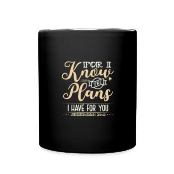 Les dons du christianisme connaissent les plans que j’ai pour vous - Mug uni - noir - Devant