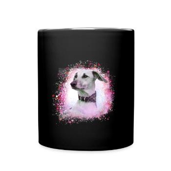 Sloughi, hund, graffiti,pink,malerei - Tasse einfarbig - Schwarz - Vorne