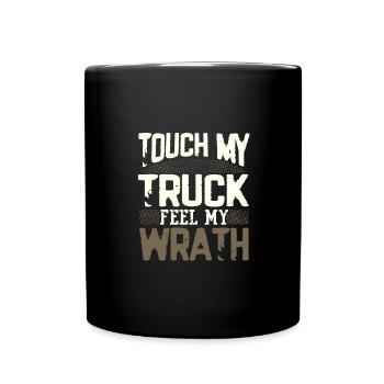 Cadeau chauffeur de camion Touchez mon camion Ressentez ma colère - Mug uni - noir - Devant