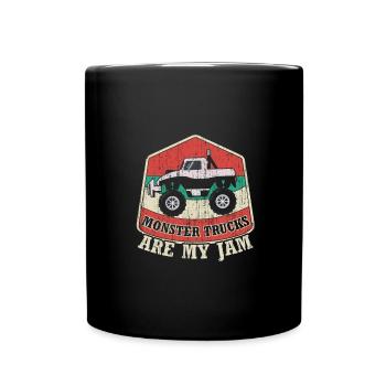 Fun Monster Trucks are My Jam Monster Truck Lover - Full Colour Mug - black - Front