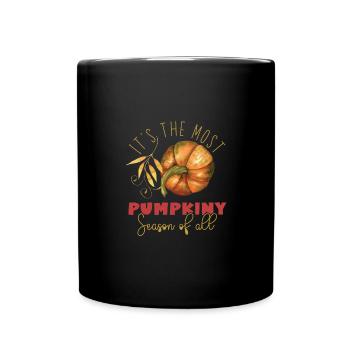 Autumn Most Pumpkiny Season of All Thanksgiving - Full Colour Mug - black - Front