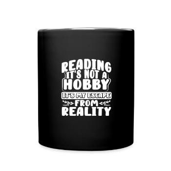 Buch Lover Geschenke Lesen Nicht Hobby Flucht von - Tasse einfarbig - Schwarz - Vorne