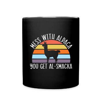 Avec les alpagas, vous jouez les amateurs d’Al-Smacka Llama - Mug uni - noir - Devant
