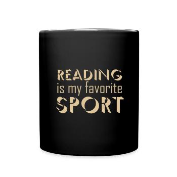 Book Lover Gift Reading My Favorite Sport Reading - Full Colour Mug - black - Front