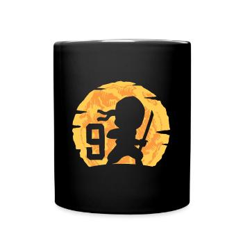 9. Geburtstag Junge 9 Jahre alt Ninja - Tasse einfarbig - Schwarz - Vorne