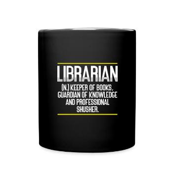 Bibliothécaire Gardien des Dons des Livres Gardien de - Mug uni - noir - Devant