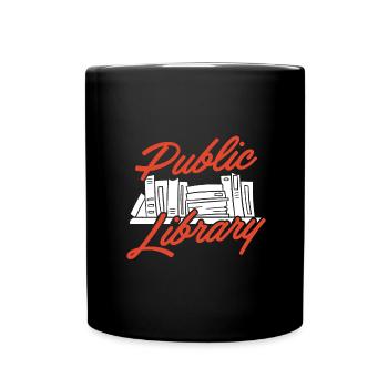 Librarian Gift Public Library Book Lover - Full Colour Mug - black - Front