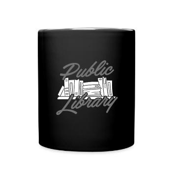 Librarian Gifts Public Library Book Lover Gift - Full Colour Mug - black - Front