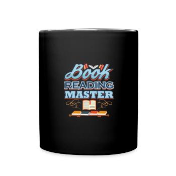 Book Reading Master Librarian Gift Book Lover - Full Colour Mug - black - Front