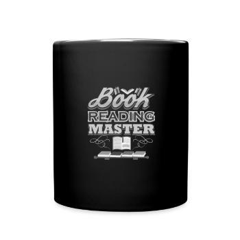 Book Reading Master Librarian Gift Book Lover - Full Colour Mug - black - Front