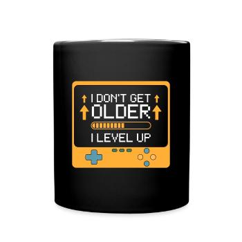 Gaming Get Older Level Up Funny Geburtstag - Tasse einfarbig - Schwarz - Vorne