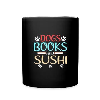 Sushi Fan Gift Dogs Livres et Sushi Dog Lover - Mug uni - noir - Devant