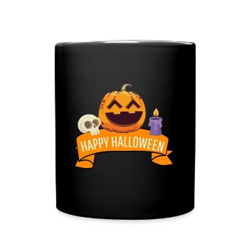 Halloween Costume Pumpkin Gift Happy Halloween - Full Colour Mug - black - Front