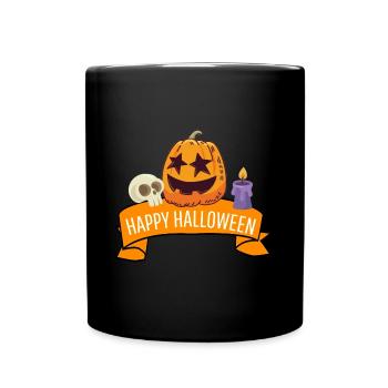 Idée cadeau citrouille Joyeux Halloween - Mug uni - noir - Devant
