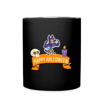Cadeau de costume de loup-garou effrayant Joyeux Halloween - Mug uni - noir - Devant