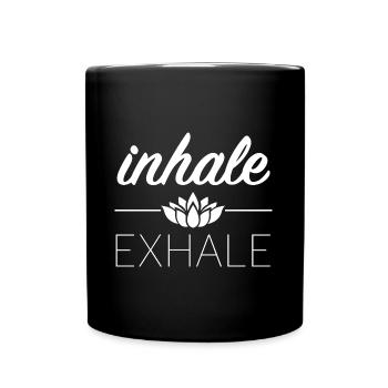 Inspirez, expirez | Yoga, sport, méditation - Mug uni - noir - Devant