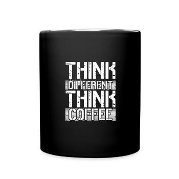 Coffee Lover Gift Think Different Think Coffee - Full Colour Mug - black - Front