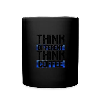 Cadeaux d’amateur de café Pensez différent Pensez café - Mug uni - noir - Devant