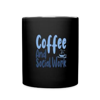 Boire du café Travailleur social Gift Café et - Mug uni - noir - Devant