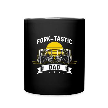 Warehouse drivers and warehouse workers for forklifts - Full Colour Mug - black - Front