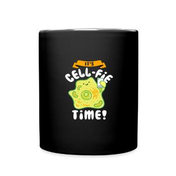 Cell Phone Humor It's Cell Fie Time Selfie Gift - Full Colour Mug - black - Front