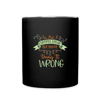 Un cadeau sarcastique n’est pas un maniaque du contrôle que vous faites - Mug uni - noir - Devant