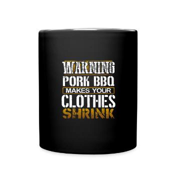 Avertissement de cadeau de l’amateur de barbecue de porc - Mug uni - noir - Devant