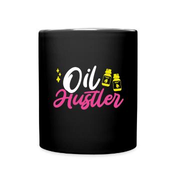 Oil Hustler Gift Fun Essential Oils - Full Colour Mug - black - Front