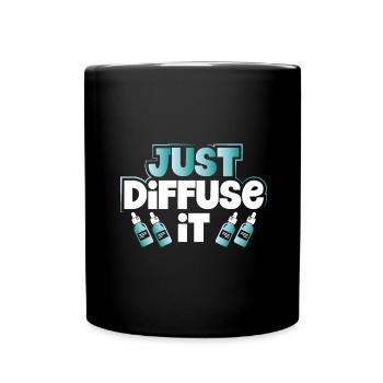 Ätherisches Öl Geschenk Verteilen Sie es einfach Ätherische Öle - Tasse einfarbig - Schwarz - Vorne