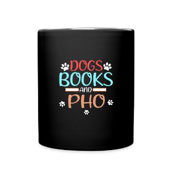 Pho Lover Gift Dogs Livres et Pho Reader - Mug uni - noir - Devant