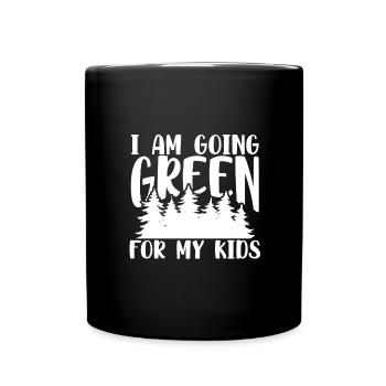 Climate Change Awareness Going Green for My Kids - Full Colour Mug - black - Front