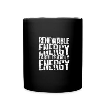 Renewable Energy Earth Friendly Energy - Full Colour Mug - black - Front