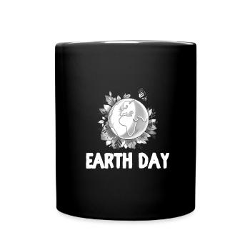 Jour de la Terre Cadeaux Globe Plantes Papillon Sauvez le - Mug uni - noir - Devant