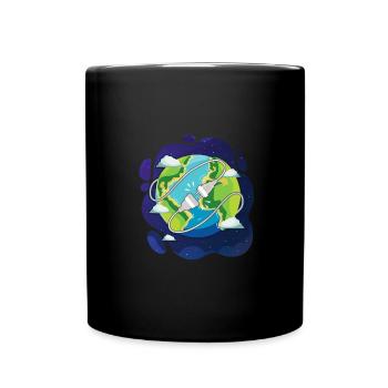 Un cadeau sur le changement climatique Débranchez le monde pour le conserver - Mug uni - noir - Devant