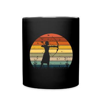 Archery T-Shirt Master of Precision Bow - Full Colour Mug - black - Front