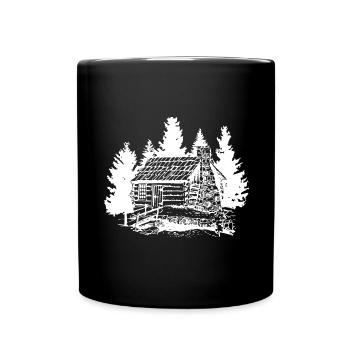 Camping - (2) - Tasse einfarbig - Schwarz - Vorne