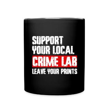 Forensic Technician Crime Scene Investigator Forensic Sentence - Full Colour Mug - black - Front