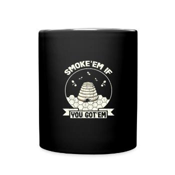 Beekeeper Gift Smoke 'em If You Got 'Em Behive - Full Colour Mug - black - Front