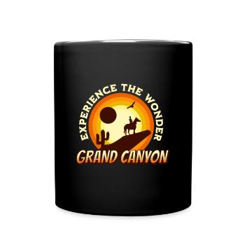 Rétro Grand Canyon National Park randonnée en plein air - Mug uni - noir - Devant