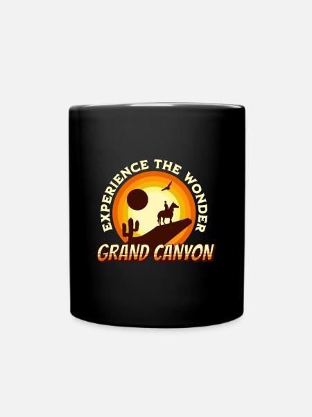 Rétro Grand Canyon National Park randonnée en plein air - Mug uni - noir