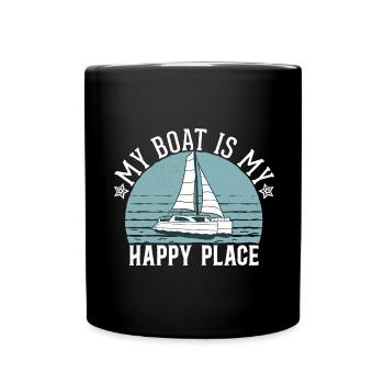 Catamaran Captain Sailboat - Full Colour Mug - black - Front
