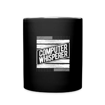 Computerflüsterer Geschenkcomputer Geschenkcomputer - Tasse einfarbig - Schwarz - Vorne