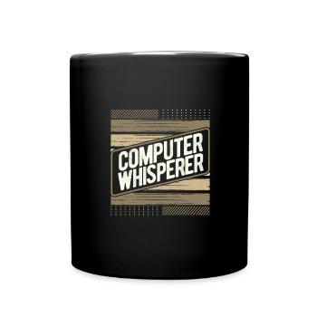 Computerflüsterer Geschenkcomputer Geschenkcomputer - Tasse einfarbig - Schwarz - Vorne