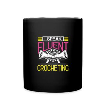 Cadeau Crocheter Speak Fluent Cadeau de crochet - Mug uni - noir - Devant