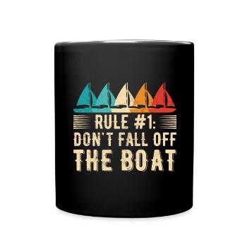 Drôle de dicton de voilier pour le capitaine du bateau - Mug uni - noir - Devant
