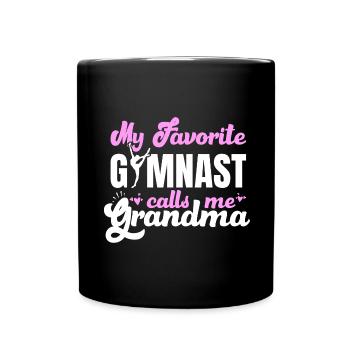 Meine Lieblingsturnerin Nennt Mich Oma Turnsport - Tasse einfarbig - Schwarz - Vorne