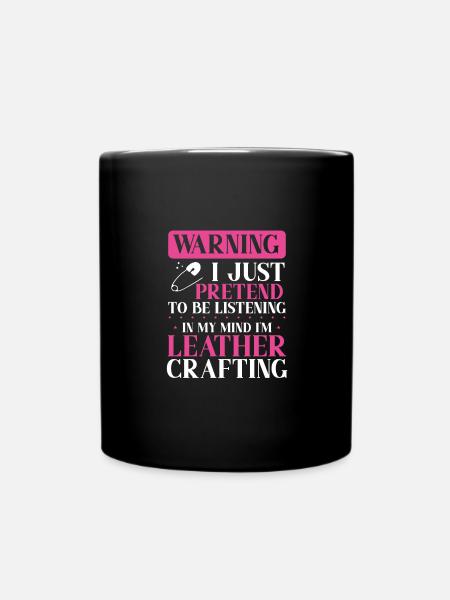 Cadeau de travailleur du cuir Faites semblant d’écouter l’ sur - Mug uni - noir