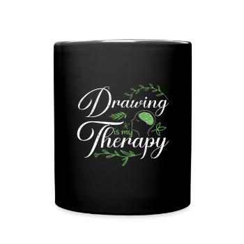 Le dessin cadeau d’artiste est mon cadeau de thérapie pour l’artiste - Mug uni - noir - Devant